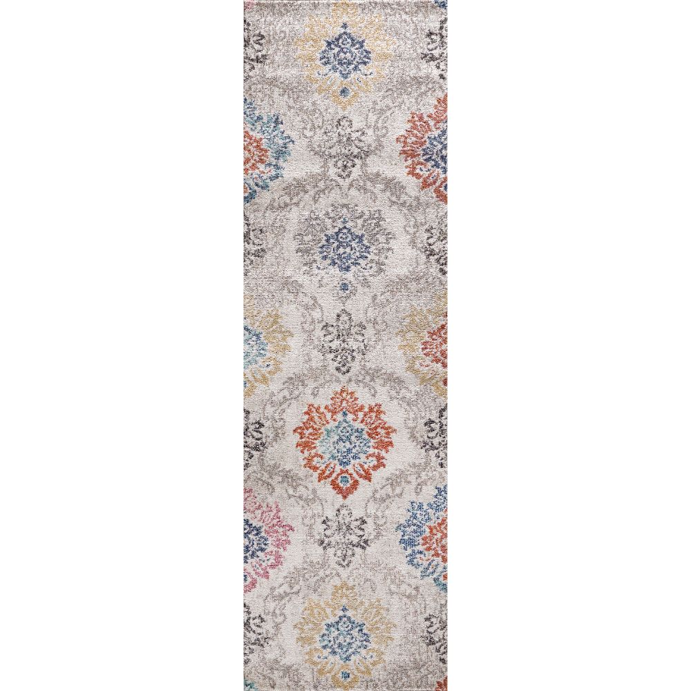 Dynamic Rugs 6198-199 Soma 2.2 Ft. X 7.3 Ft. Finished Runner Rug in Ivory/Grey/Multi 